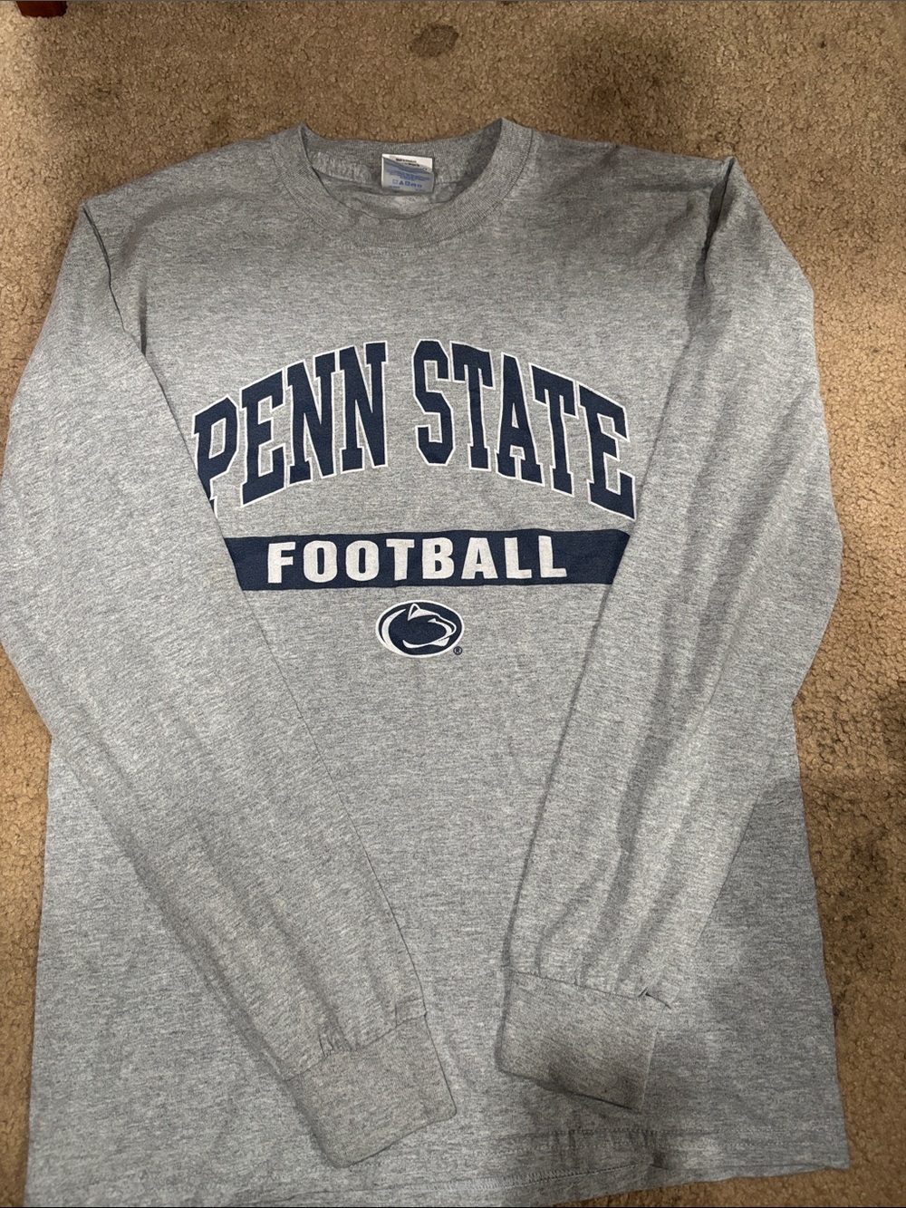 Penn State Football Grey Long-Sleeve Tee